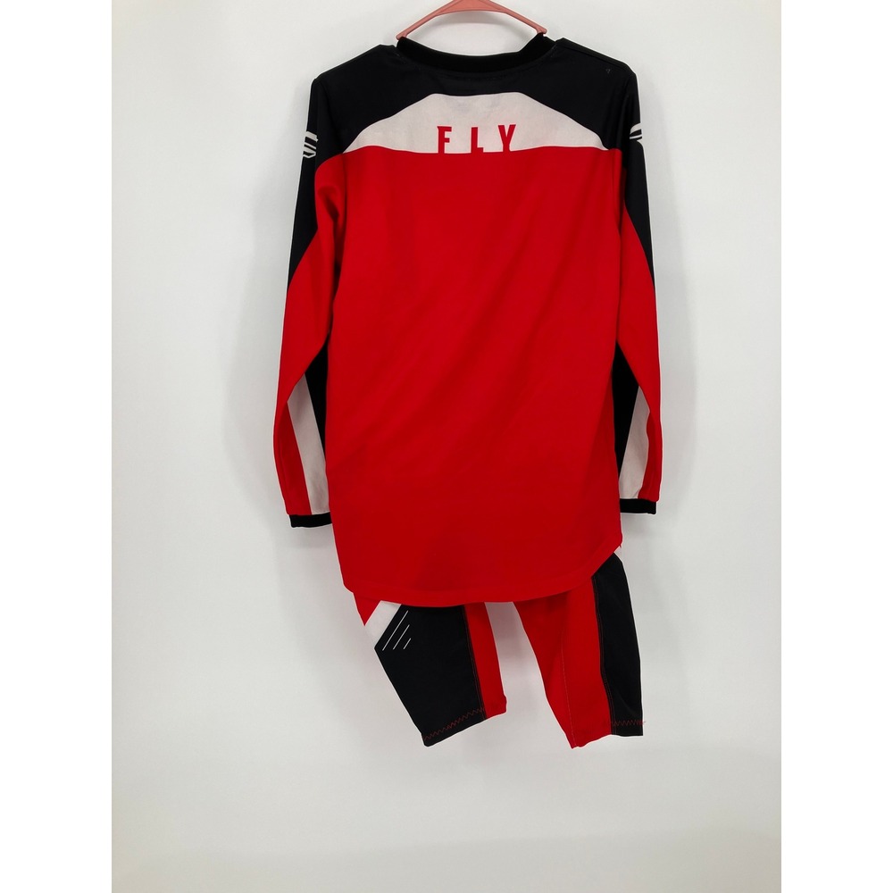 Fly Racing YX F-16 Youth Motocross Jersey and Pants Set Red Black White Size YX